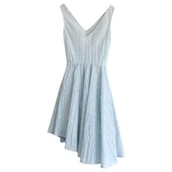 CHRISTIAN DIOR Automne 2014 Robe Texturée Bleu Pâle Bleu Clair