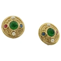 Christian Dior Boucle D'oreille Métal Doré Auth Am3562