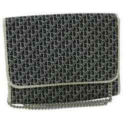 Christian Dior Chaîne Sac à Bandoulière Argent Auth Rd3000 Argenté