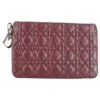 Christian Dior Pochette Lady Dior Cannage Panarea En Cuir Bordeaux