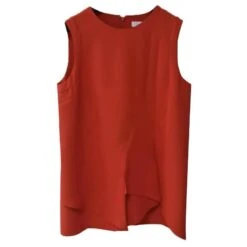 Christian Dior Top Soie Rouge Sz 40