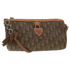 Christian Dior Trotteur Romantique Sac à Bandoulière Marron 03-BO-1006 Auth 38491