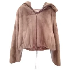 Christian Dior Ultra Rare Femmes Veste Manteau En Fourrure De Vison Gris