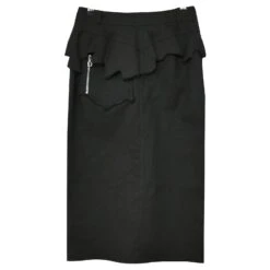 Christian Dior X Galliano SS01 Jupe En Jean à Basque Zippée Noir