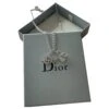 Christian Dior Collier Dior Pendentif Strass Bijouterie Argentée