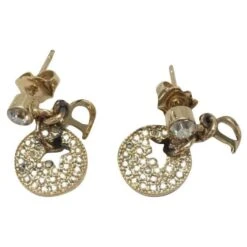 *Boucles D'oreilles Christian Dior Bijouterie Dorée