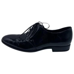 DIOR Chaussures à Lacets T.UE 42 En Cuir Vernis Noir