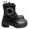 DIOR Bottines T.UE 36 Cuir De Vachette Noir