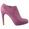 DIOR Bottines T.UE 38.5 Cuir De Vachette Violet