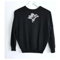 Dior PF14 Pull En Cachemire Perlé Lily Bleu Marine