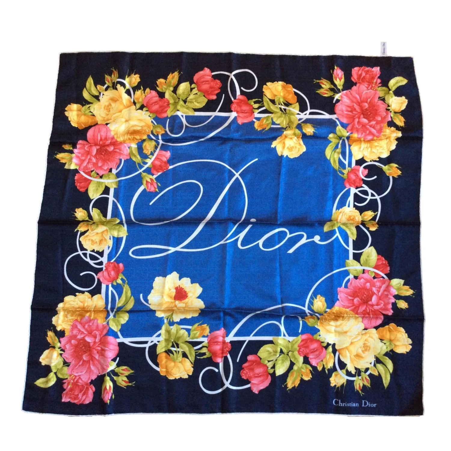 Foulard Christian Dior En Soie Multicolore 1 Foulard Christian Dior En Soie Multicolore