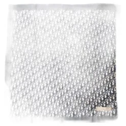 Dior Foulard Oblique En Soie Bleu