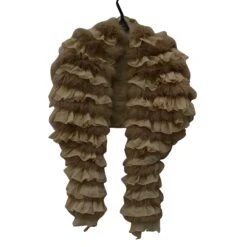 Christian Dior Etole En Fourrure Et Soie Marron Clair