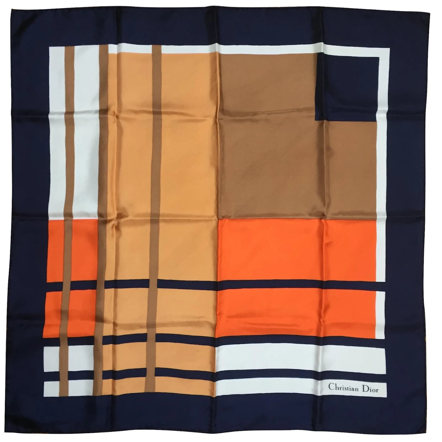 Vintage Carré Christian DIOR Cuivre 1 Vintage Carré Christian DIOR Cuivre