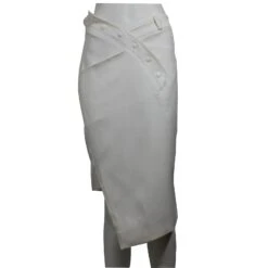 Christian Dior Jupe Asymétrique Crème