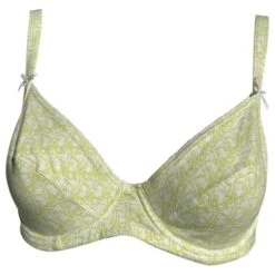 Superbe Soutien Gorge Christian Dior Monogramme Blanc Vert