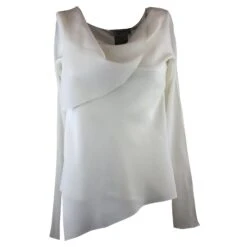 Christian Dior Magnifique Top En Soie Blanc Écru