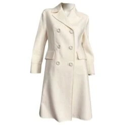 Dior Manteau Croisé Écru