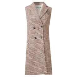 Dior Gilet En Tweed à Boutonnage Doublé Marron