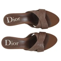 Christian Dior Mules En Caoutchouc Blanc