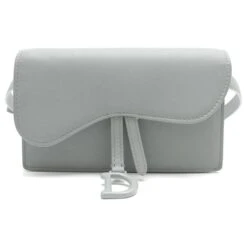 NEUF SAC A MAIN CHRISTIAN DIOR POCHETTE CEINTURE SADDLE WAIST BELT BAG Gris