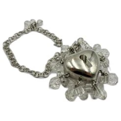 Pendentif Bracelet Breloque Rouge à Lèvres Brillant Christian Dior 2006 Argenté