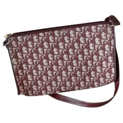 Christian Dior Pochette à Bandoulière 75cm Non Réglable Fermeture éclair Bordeaux