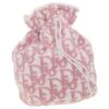 Christian Dior Purse Pouch Pile Rose Auth Bs4443