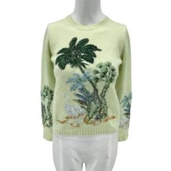 Christian Dior DIOR Maille T.fr 34 Cachemire Vert