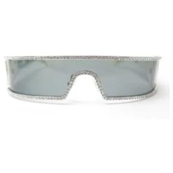 RARE LUNETTES DE SOLEIL CHRISTIAN DIOR CRISTAUX SWAROVSKI 9F9VU SUNGLASSES Argenté