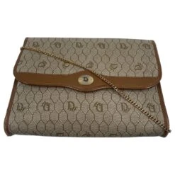 Sac à Bandoulière Dior En Toile Enduite Nid D'abeille Marron