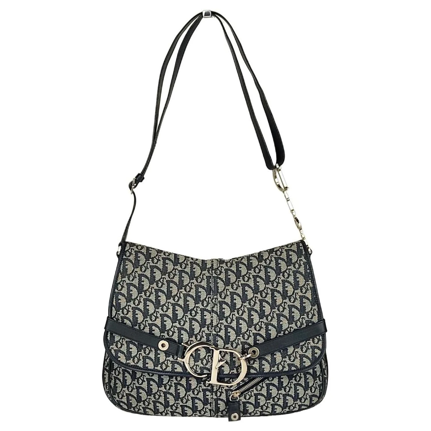 Sac Bandoulière Christian Dior Saddle Monogram Bleu 1 Sac Bandoulière Christian Dior Saddle Monogram Bleu