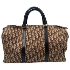 Sac Dior Boston En Toile Marron