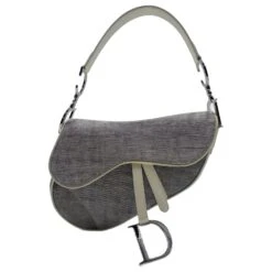 Saddle Selle Dior Denim Gris