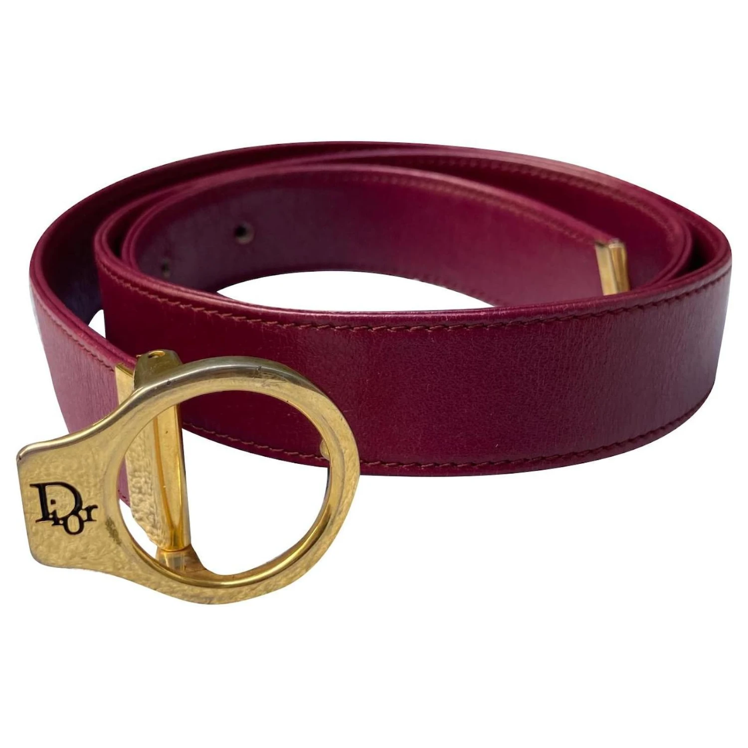 Superbe Ceinture Christian Dior En Cuir Et Métal Violet Bijouterie Dorée 1 Superbe Ceinture Christian Dior En Cuir Et Métal Violet Bijouterie Dorée