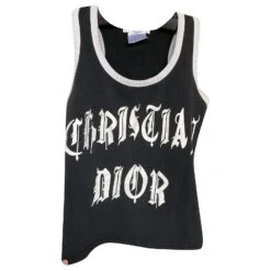 Tank Top Christian Dior X John Galliano Noir Blanc