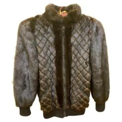 Blouson Vison Christian DIOR Marron Clair Marron Foncé