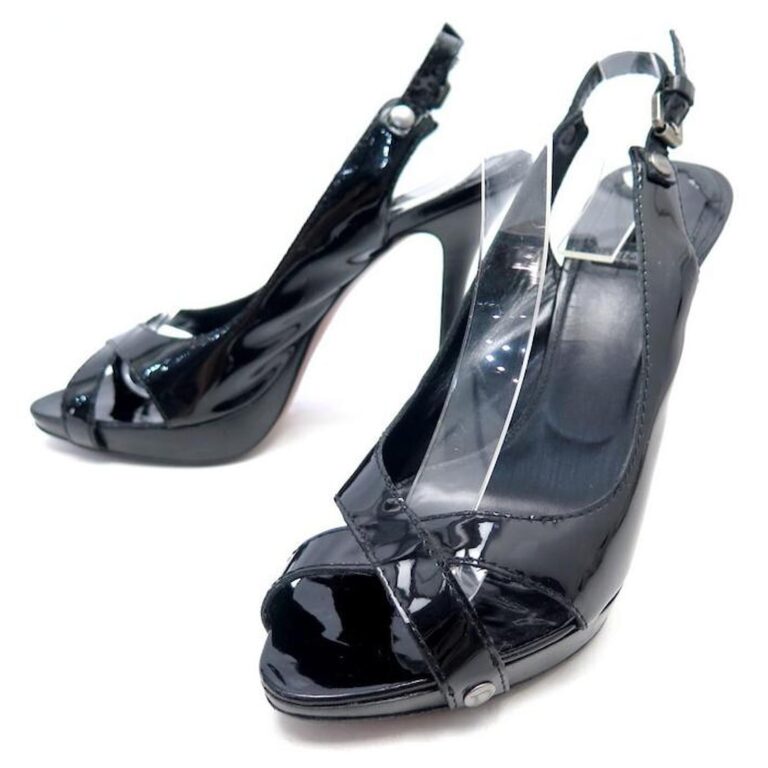 Outlet Élégance DIOR 36 Outlet Élégance DIOR -Outlet Élégance DIOR chaussures christian dior 385 escarpins cuir verni noir black pump shoes 768x768 1